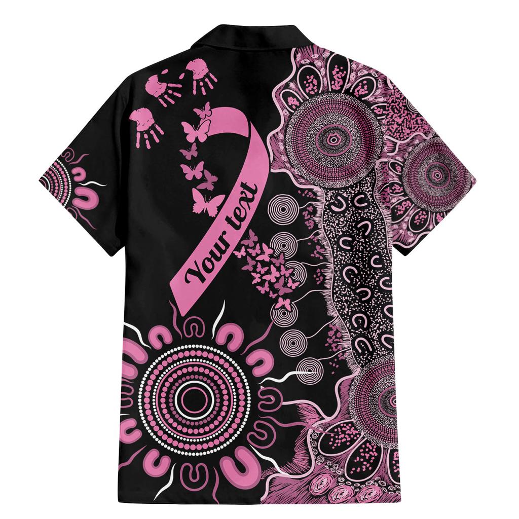 Personalised Aboriginal Ribbons Family Matching Mermaid Dress and Hawaiian Shirt Beautiful Butterflies Breast Cancer Awareness