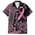 Personalised Aboriginal Ribbons Family Matching Off Shoulder Maxi Dress and Hawaiian Shirt Beautiful Butterflies Breast Cancer Awareness
