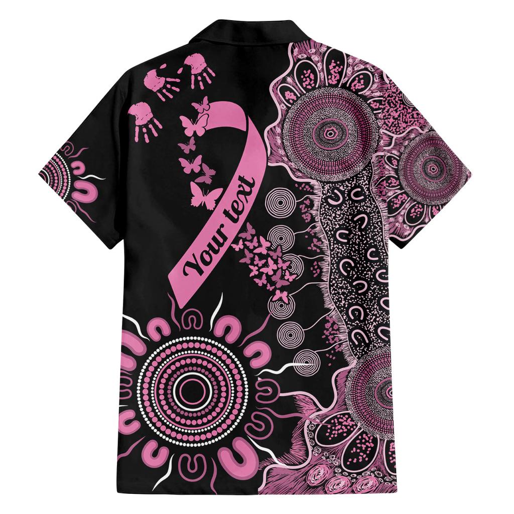 Personalised Aboriginal Ribbons Family Matching Off Shoulder Maxi Dress and Hawaiian Shirt Beautiful Butterflies Breast Cancer Awareness