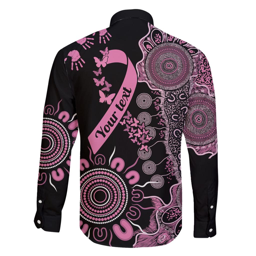 Personalised Aboriginal Ribbons Family Matching Off Shoulder Maxi Dress and Hawaiian Shirt Beautiful Butterflies Breast Cancer Awareness