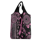 Personalised Aboriginal Ribbons Grocery Bag Beautiful Butterflies Breast Cancer Awareness