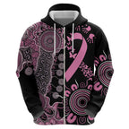 Personalised Aboriginal Ribbons Hoodie Beautiful Butterflies Breast Cancer Awareness