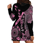 Personalised Aboriginal Ribbons Hoodie Dress Beautiful Butterflies Breast Cancer Awareness