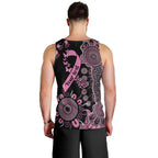 Personalised Aboriginal Ribbons Men Tank Top Beautiful Butterflies Breast Cancer Awareness