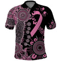 Personalised Aboriginal Ribbons Polo Shirt Beautiful Butterflies Breast Cancer Awareness