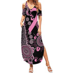 Personalised Aboriginal Ribbons Summer Maxi Dress Beautiful Butterflies Breast Cancer Awareness