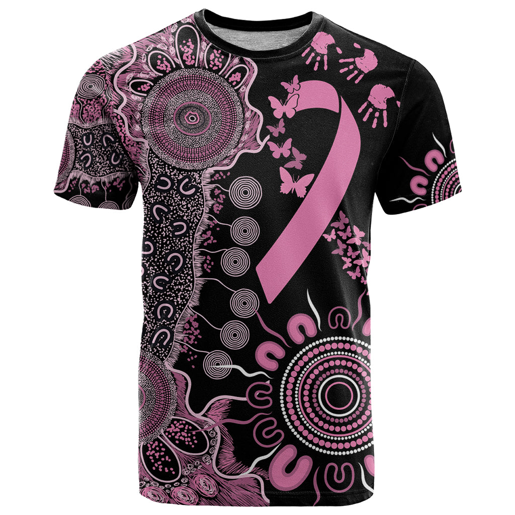 Personalised Aboriginal Ribbons T Shirt Beautiful Butterflies Breast Cancer Awareness