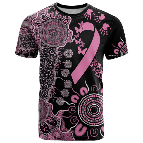 Personalised Aboriginal Ribbons T Shirt Beautiful Butterflies Breast Cancer Awareness