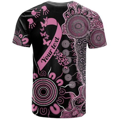Personalised Aboriginal Ribbons T Shirt Beautiful Butterflies Breast Cancer Awareness
