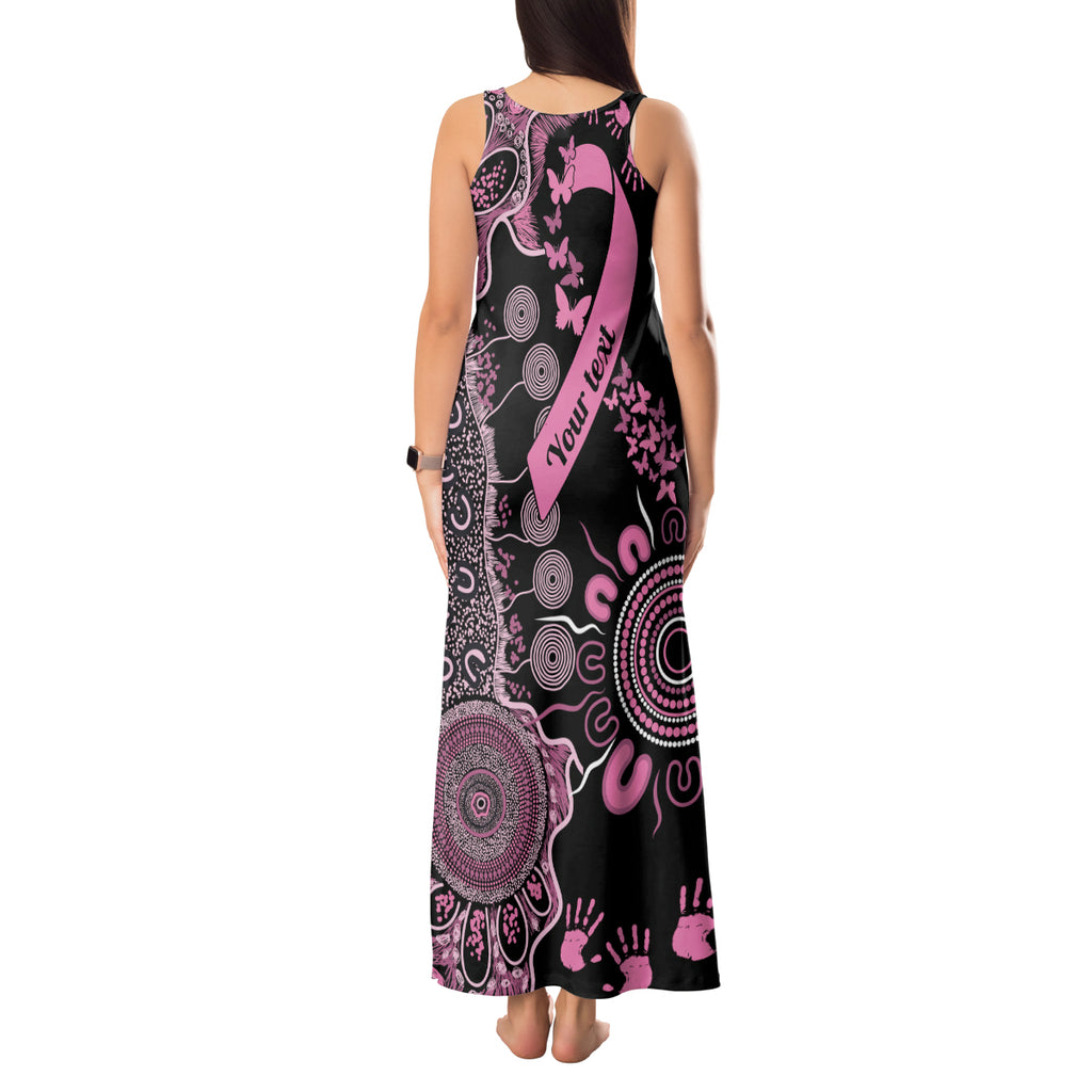 Personalised Aboriginal Ribbons Tank Maxi Dress Beautiful Butterflies Breast Cancer Awareness