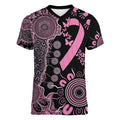 Personalised Aboriginal Ribbons Women V-Neck T-Shirt Beautiful Butterflies Breast Cancer Awareness