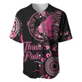 Personalised Aboriginal Ribbons Baseball Jersey Think Pink Butterfly Art Wall Clock Breast Cancer