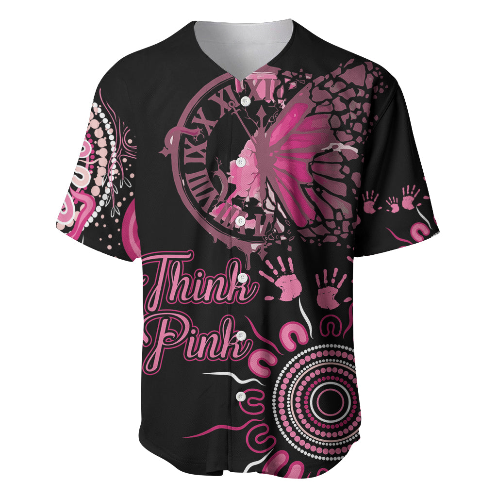 Personalised Aboriginal Ribbons Baseball Jersey Think Pink Butterfly Art Wall Clock Breast Cancer