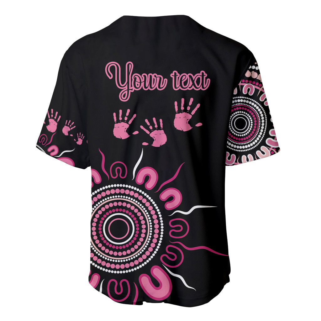 Personalised Aboriginal Ribbons Baseball Jersey Think Pink Butterfly Art Wall Clock Breast Cancer