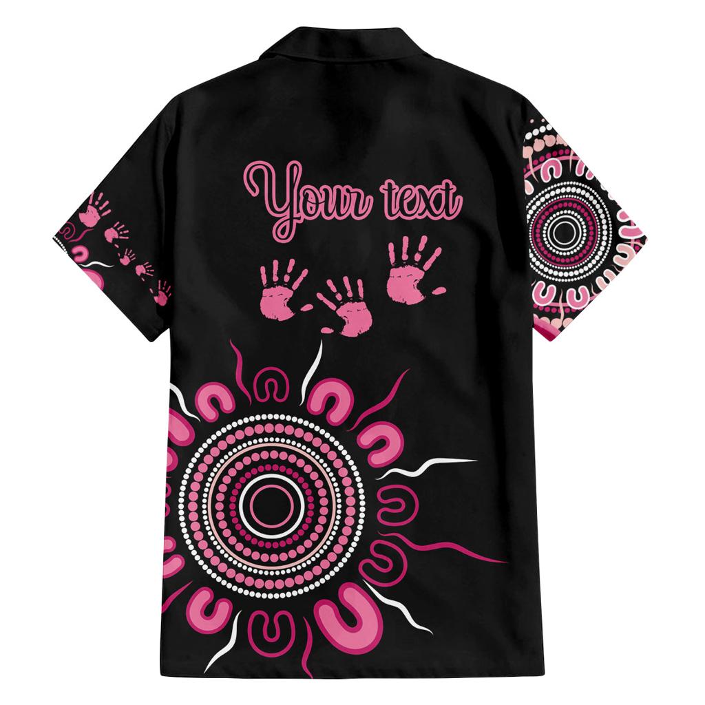 Personalised Aboriginal Ribbons Family Matching Long Sleeve Bodycon Dress and Hawaiian Shirt Think Pink Butterfly Art Wall Clock Breast Cancer