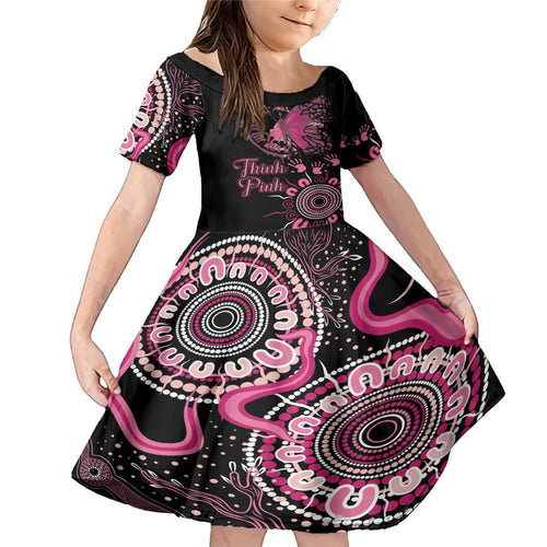 Personalised Aboriginal Ribbons Family Matching Mermaid Dress and Hawaiian Shirt Think Pink Butterfly Art Wall Clock Breast Cancer
