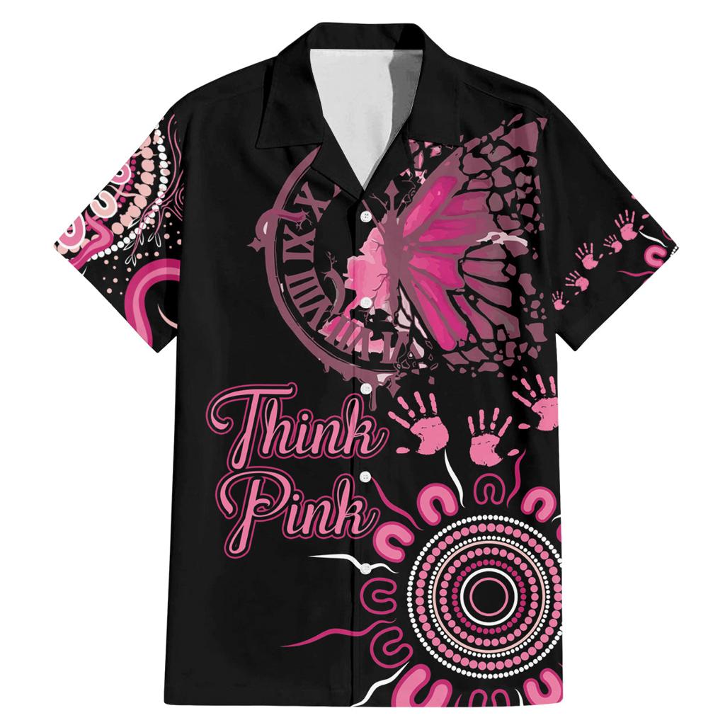 Personalised Aboriginal Ribbons Family Matching Mermaid Dress and Hawaiian Shirt Think Pink Butterfly Art Wall Clock Breast Cancer