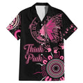 Personalised Aboriginal Ribbons Family Matching Mermaid Dress and Hawaiian Shirt Think Pink Butterfly Art Wall Clock Breast Cancer