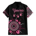 Personalised Aboriginal Ribbons Family Matching Mermaid Dress and Hawaiian Shirt Think Pink Butterfly Art Wall Clock Breast Cancer
