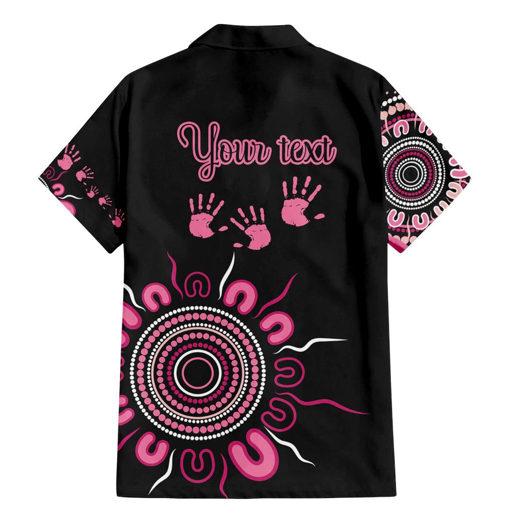 Personalised Aboriginal Ribbons Family Matching Mermaid Dress and Hawaiian Shirt Think Pink Butterfly Art Wall Clock Breast Cancer