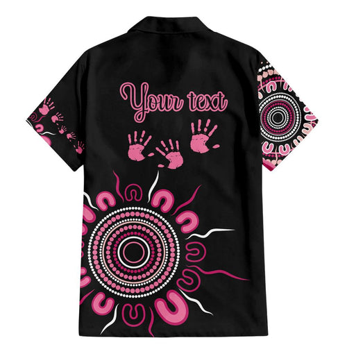 Personalised Aboriginal Ribbons Family Matching Mermaid Dress and Hawaiian Shirt Think Pink Butterfly Art Wall Clock Breast Cancer