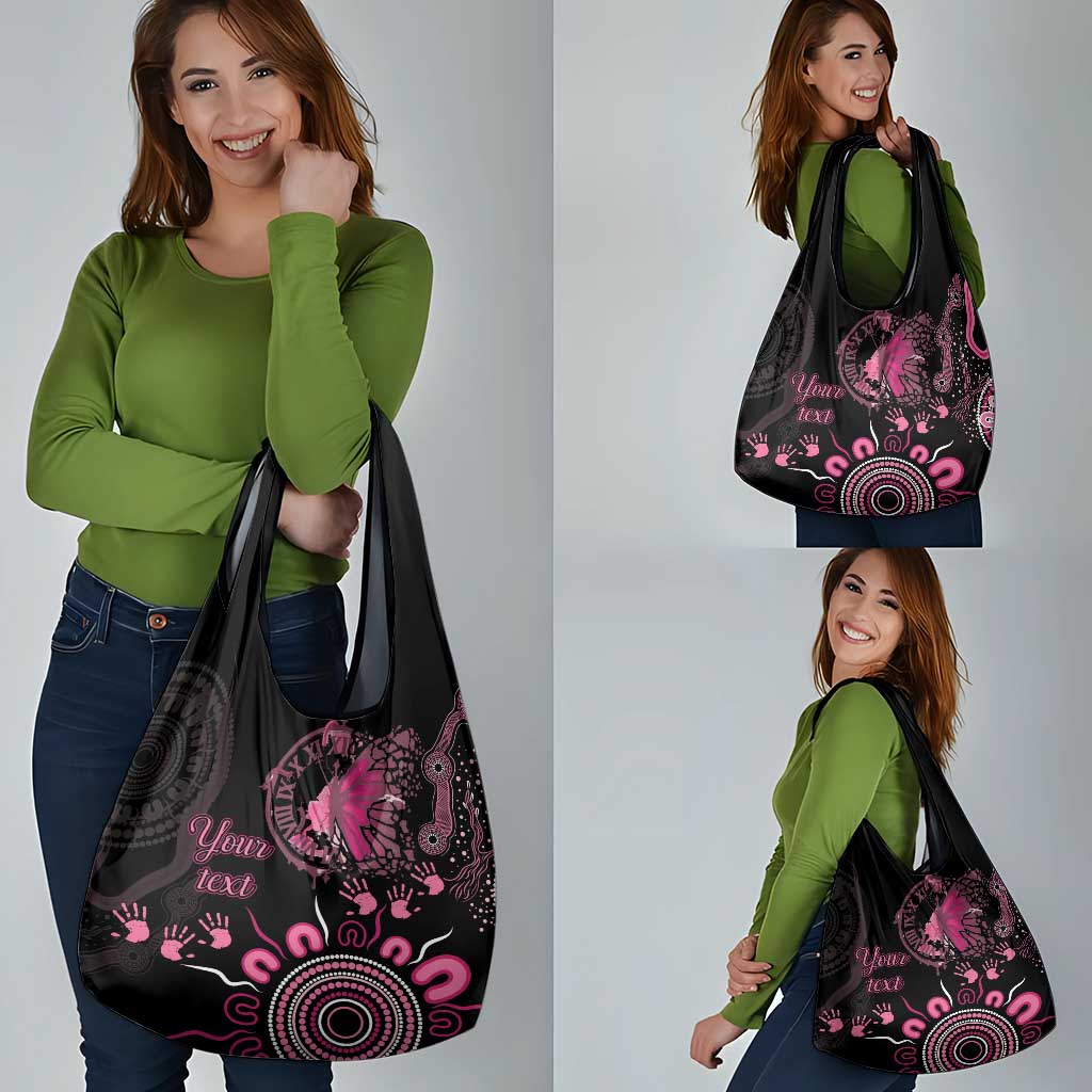 Personalised Aboriginal Ribbons Grocery Bag Think Pink Butterfly Art Wall Clock Breast Cancer