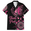 Personalised Aboriginal Ribbons Hawaiian Shirt Think Pink Butterfly Art Wall Clock Breast Cancer