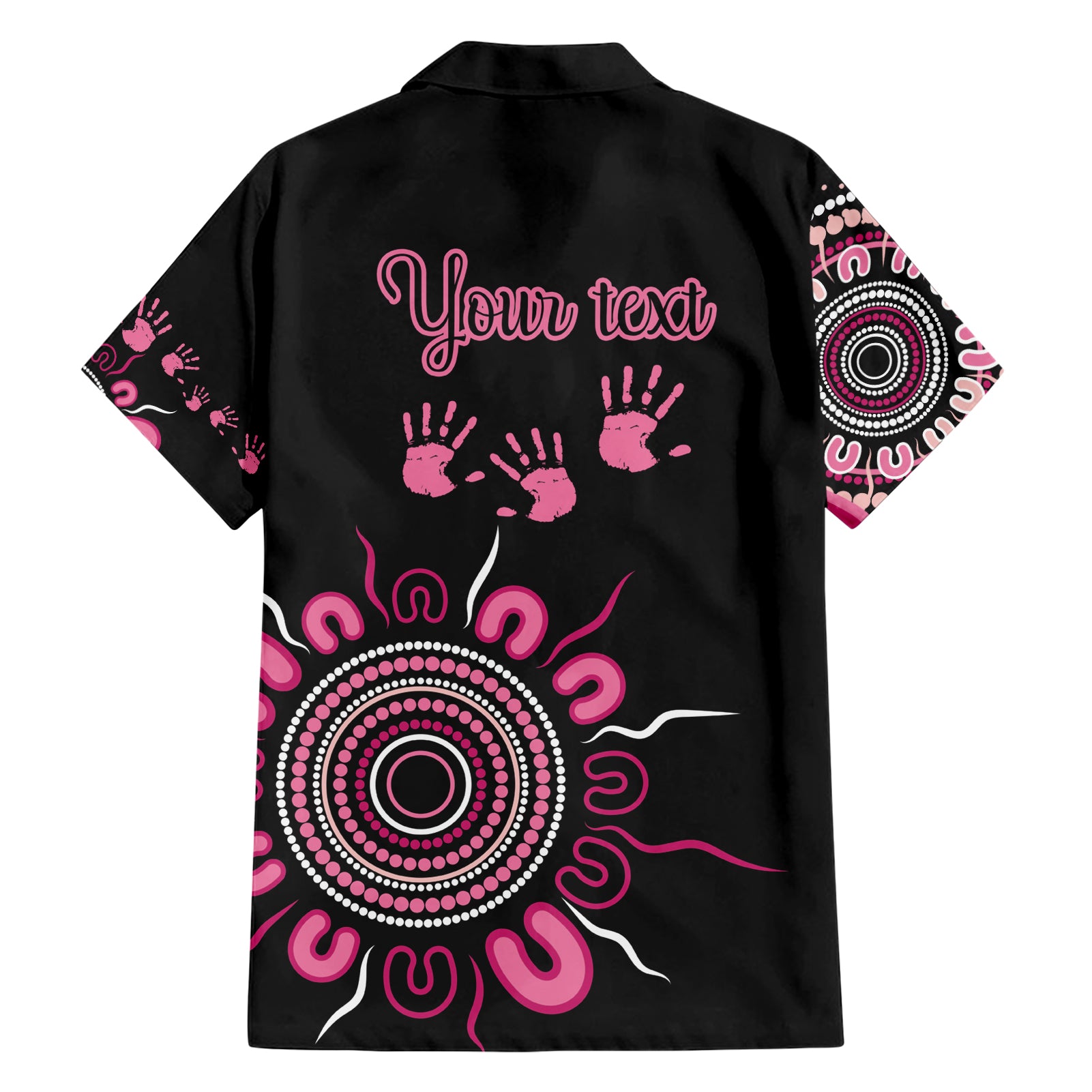 Personalised Aboriginal Ribbons Hawaiian Shirt Think Pink Butterfly Art Wall Clock Breast Cancer