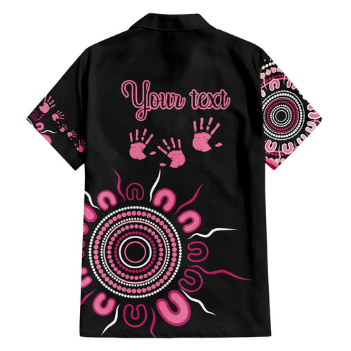 Personalised Aboriginal Ribbons Hawaiian Shirt Think Pink Butterfly Art Wall Clock Breast Cancer
