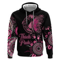 Personalised Aboriginal Ribbons Hoodie Think Pink Butterfly Art Wall Clock Breast Cancer