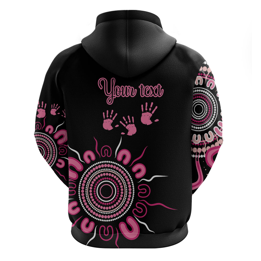 Personalised Aboriginal Ribbons Hoodie Think Pink Butterfly Art Wall Clock Breast Cancer