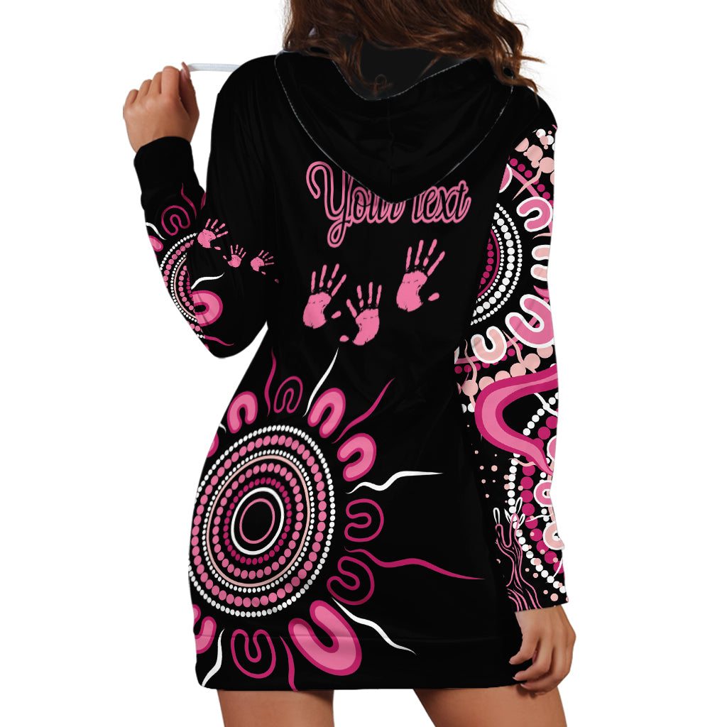 Personalised Aboriginal Ribbons Hoodie Dress Think Pink Butterfly Art Wall Clock Breast Cancer