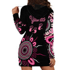 Personalised Aboriginal Ribbons Hoodie Dress Think Pink Butterfly Art Wall Clock Breast Cancer