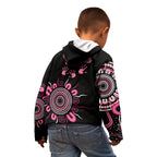 Personalised Aboriginal Ribbons Kid Hoodie Think Pink Butterfly Art Wall Clock Breast Cancer