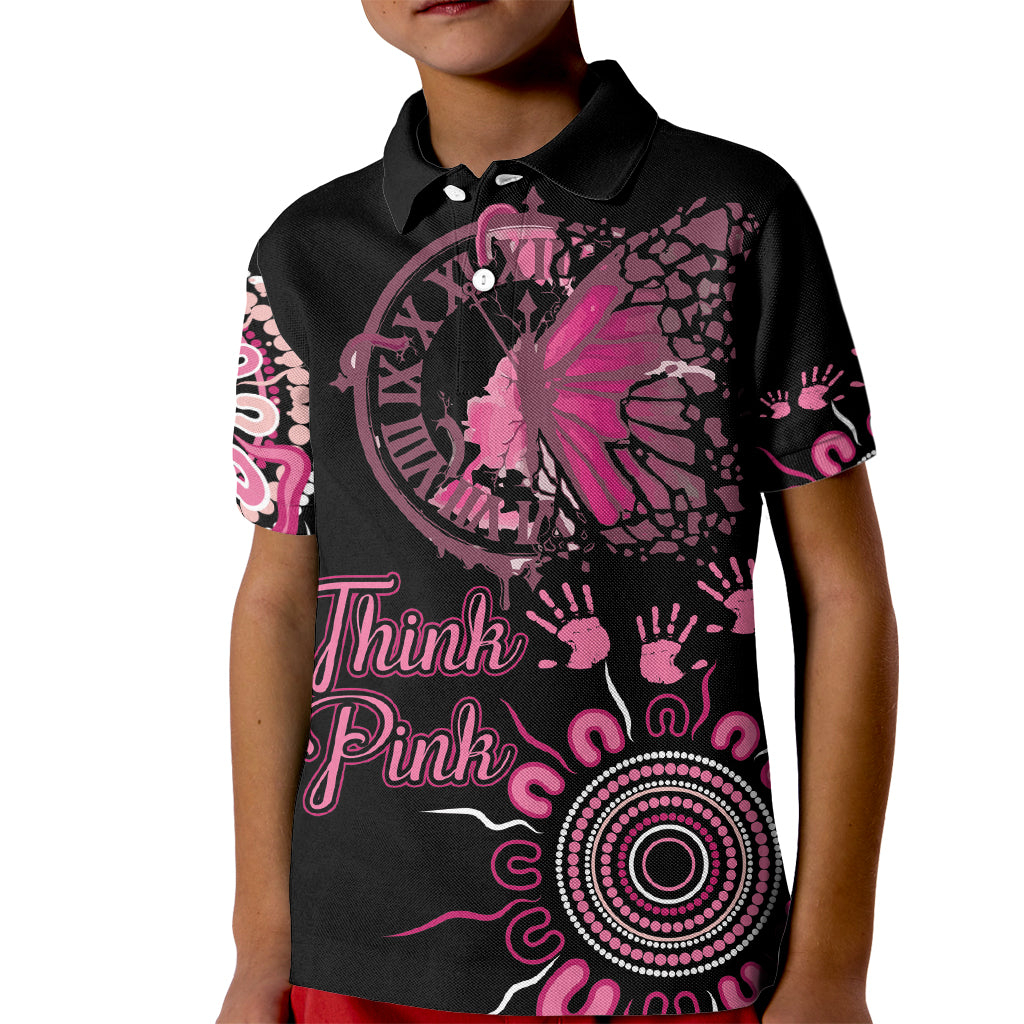 Personalised Aboriginal Ribbons Kid Polo Shirt Think Pink Butterfly Art Wall Clock Breast Cancer
