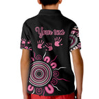 Personalised Aboriginal Ribbons Kid Polo Shirt Think Pink Butterfly Art Wall Clock Breast Cancer