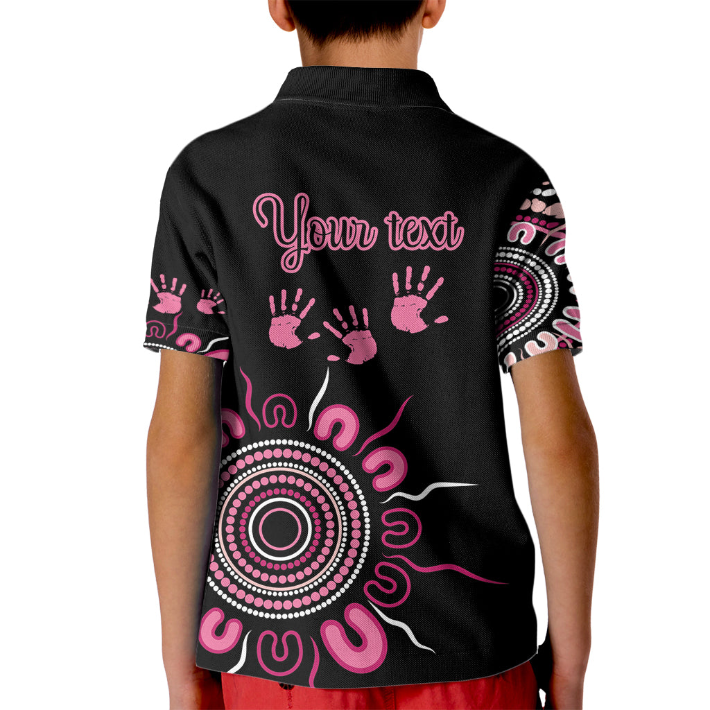Personalised Aboriginal Ribbons Kid Polo Shirt Think Pink Butterfly Art Wall Clock Breast Cancer