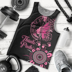 Personalised Aboriginal Ribbons Men Tank Top Think Pink Butterfly Art Wall Clock Breast Cancer