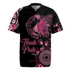 Personalised Aboriginal Ribbons Rugby Jersey Think Pink Butterfly Art Wall Clock Breast Cancer