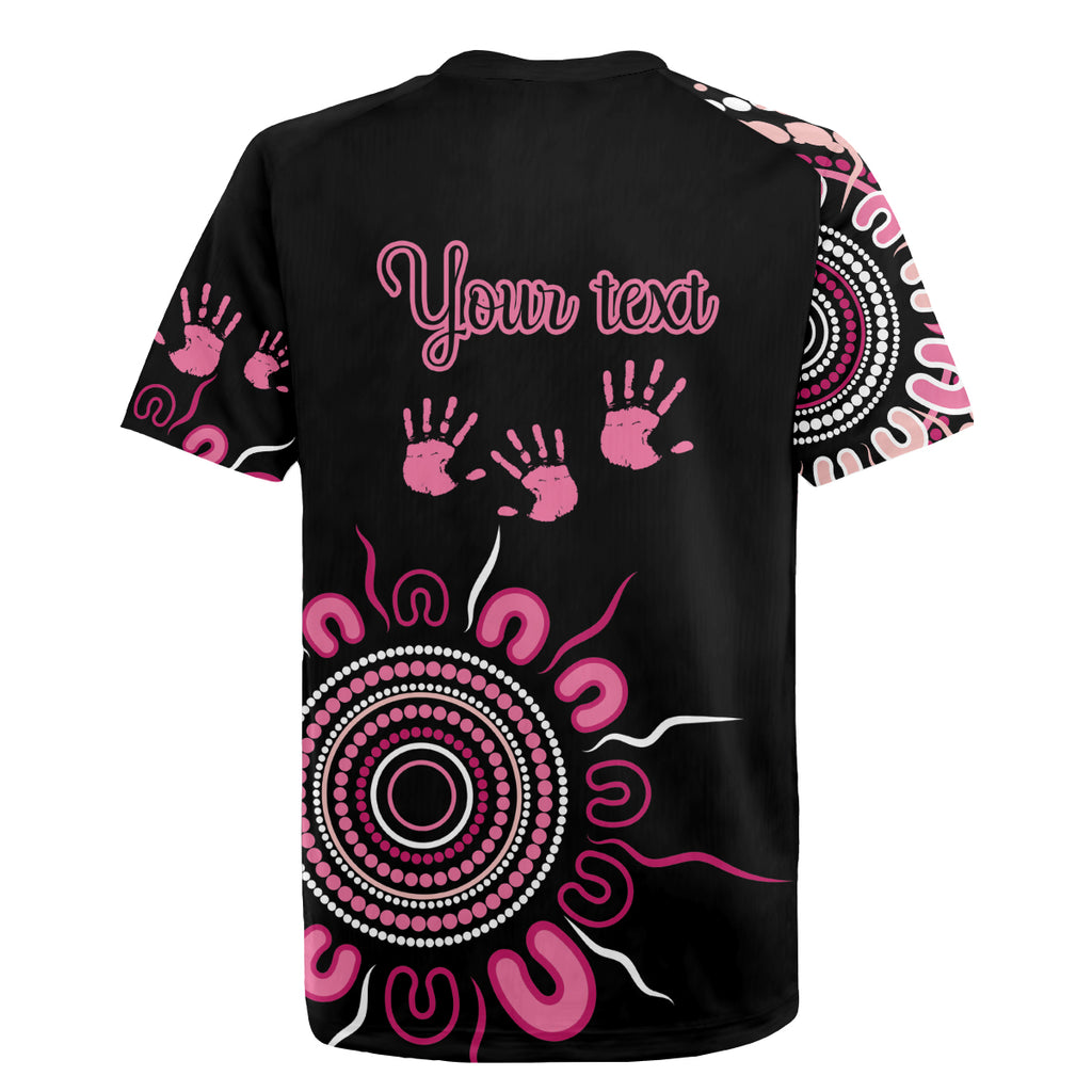 Personalised Aboriginal Ribbons Rugby Jersey Think Pink Butterfly Art Wall Clock Breast Cancer