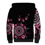 Personalised Aboriginal Ribbons Sherpa Hoodie Think Pink Butterfly Art Wall Clock Breast Cancer