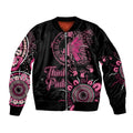 Personalised Aboriginal Ribbons Sleeve Zip Bomber Jacket Think Pink Butterfly Art Wall Clock Breast Cancer