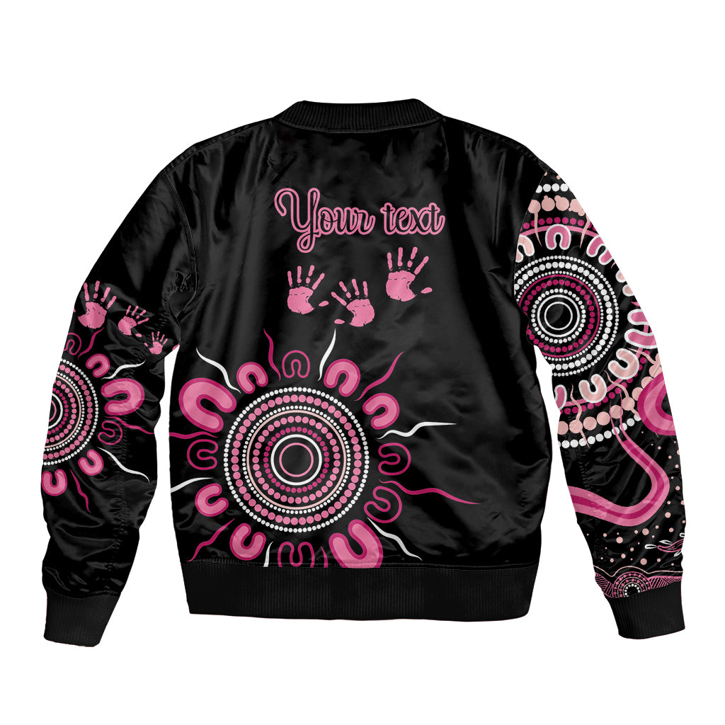 Personalised Aboriginal Ribbons Sleeve Zip Bomber Jacket Think Pink Butterfly Art Wall Clock Breast Cancer