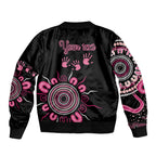 Personalised Aboriginal Ribbons Sleeve Zip Bomber Jacket Think Pink Butterfly Art Wall Clock Breast Cancer