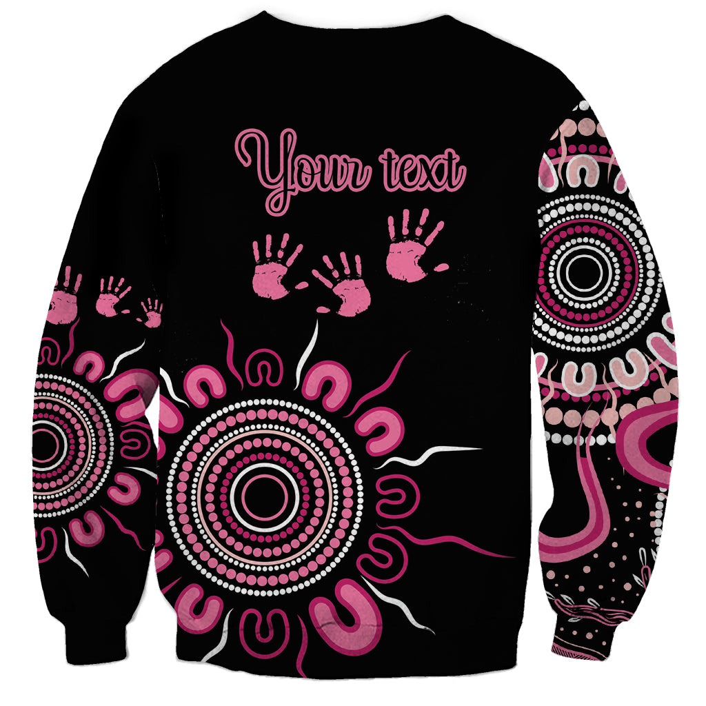 Personalised Aboriginal Ribbons Sweatshirt Think Pink Butterfly Art Wall Clock Breast Cancer