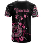 Personalised Aboriginal Ribbons T Shirt Think Pink Butterfly Art Wall Clock Breast Cancer