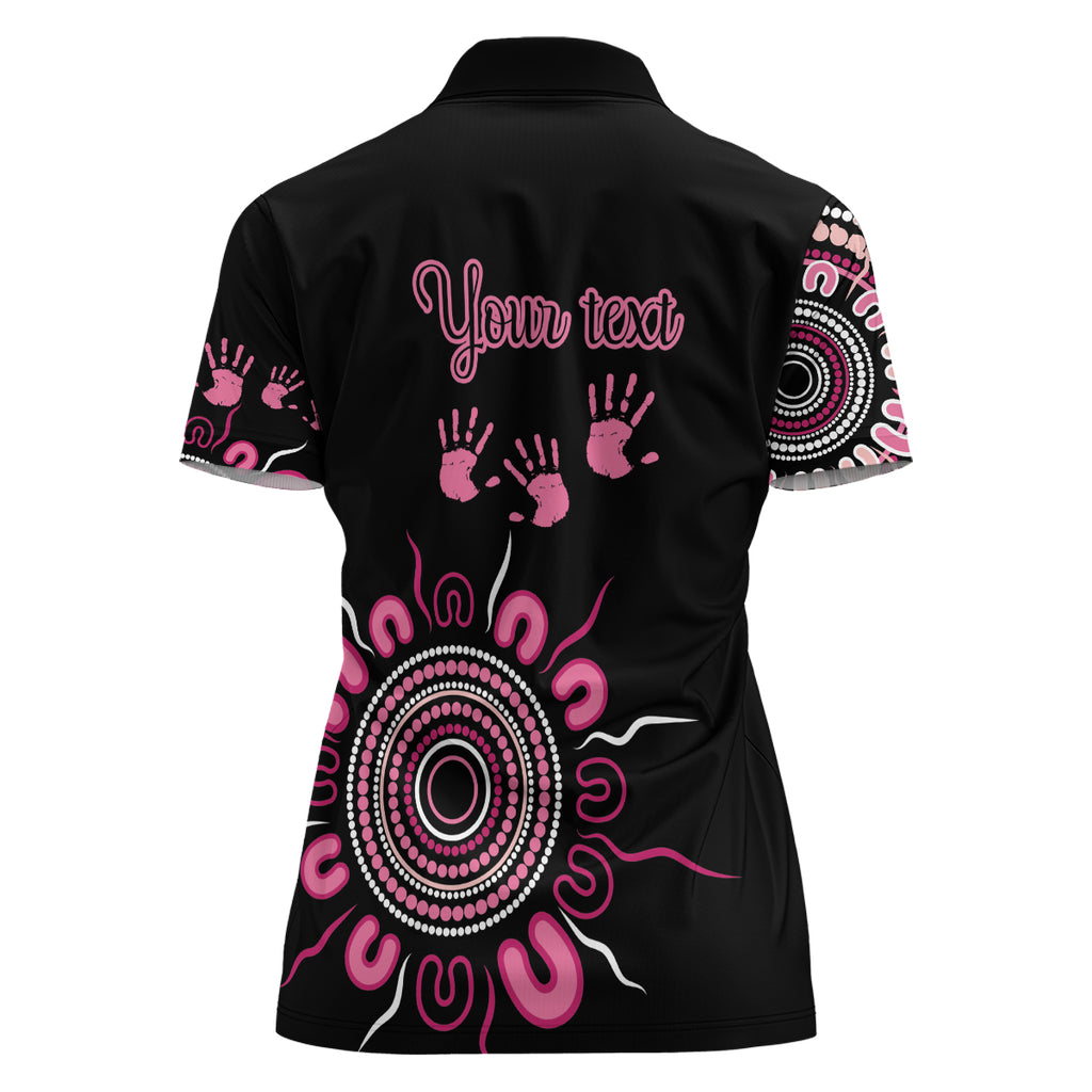 Personalised Aboriginal Ribbons Women Polo Shirt Think Pink Butterfly Art Wall Clock Breast Cancer