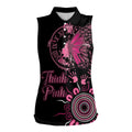 Personalised Aboriginal Ribbons Women Sleeveless Polo Shirt Think Pink Butterfly Art Wall Clock Breast Cancer