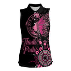 Personalised Aboriginal Ribbons Women Sleeveless Polo Shirt Think Pink Butterfly Art Wall Clock Breast Cancer