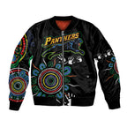 Personalised Panthers Aboriginal Dot Bomber Jacket Go the Mighty Panthers
